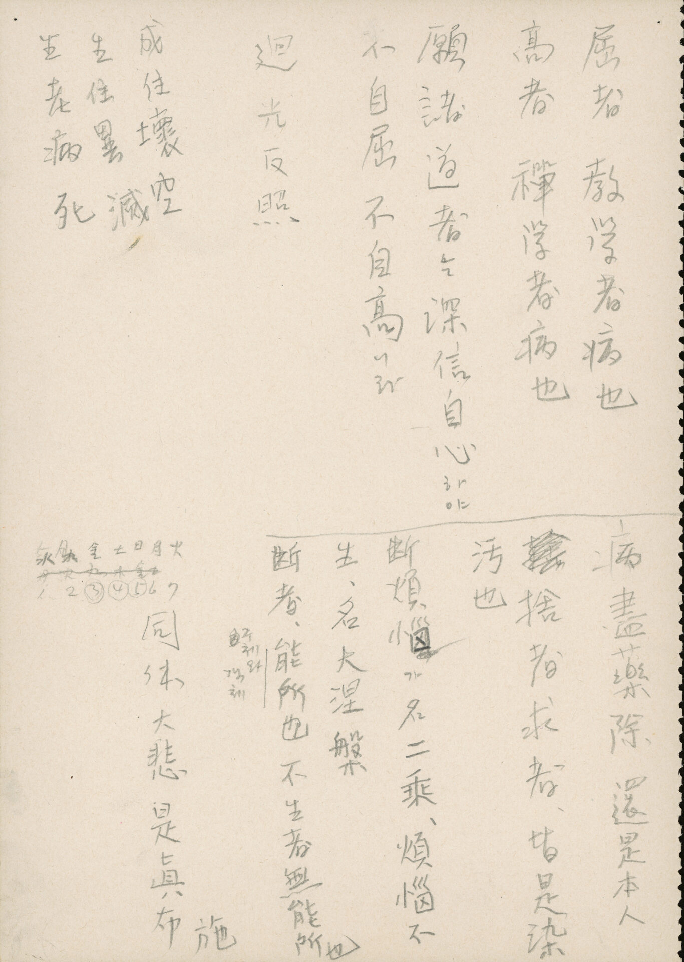1985년 〈통일대원도〉, 〈춘무인 추무의(春無人 秋無義)〉 관련 드로잉