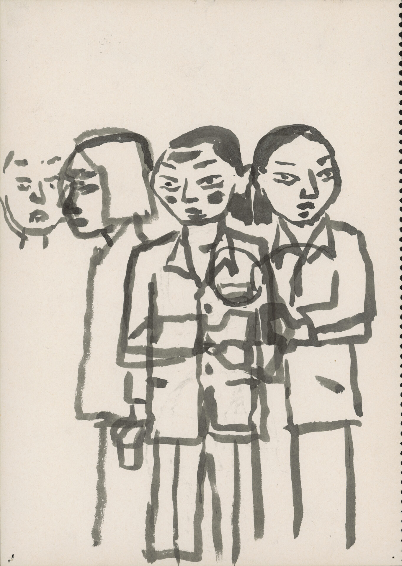 1985년경 〈무녀(巫女)〉, 〈여공〉 관련 드로잉